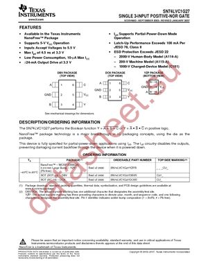 SN74LVC1G27DCKRG4 datasheet  